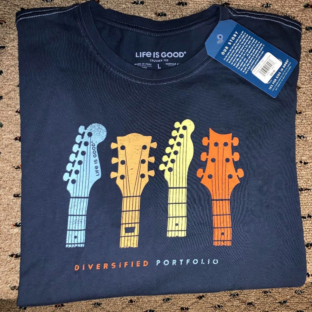 Mens Large Life is Good Short Sleeve T shirt NWT